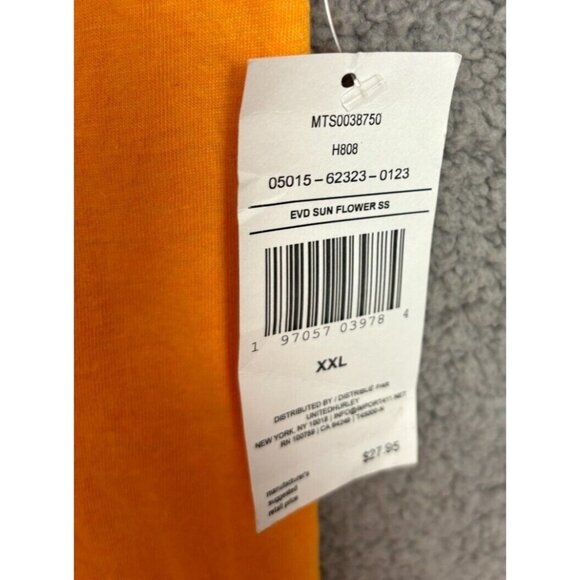 Hurley Mens Sun Flowers Everyday Tee Orange XXL New With Tag's. - Picture 6 of 8